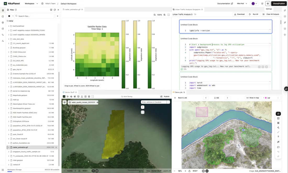 NIKA Workspace interface